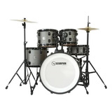 Bateria Rmv Scorpion Bumbo 20 Com Banco E Pratos Cor Grafite