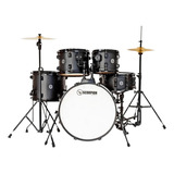 Bateria Rmv Scorpion Bumbo 22 Com Pratos Cor Preta