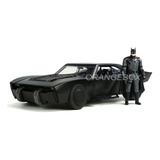 Batmóvel The Batman 2022 + Batman Jada Toys 1:18 C/ Led Cor Preto