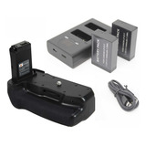 Battery Grip + 2 Baterias +carr Duplo P/ Canon 800d T7i, 77d