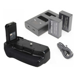 Battery Grip + 2 Baterias +carr Duplo P/ Canon 800d T7i, 77d
