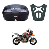 Baú 45l Monolock Fumê Givi + Bagageiro Zontes T310 Adv Bráz