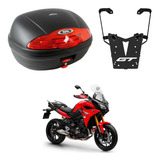 Baú 45l Vermelho Givi + Bagageiro Tracer 900 Gt Bráz