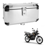 Baú 55l Crosser 150 Escovado Top Case Bráz + Bolsa + Encosto