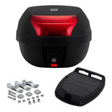 Bau Bauleto De Moto 28 Litros Pro Tork + Base De Fixação