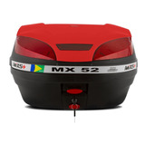 Bau Bauleto Moto 52 Litros Mixs Mx52 Traseiro P/ 2 Capacetes
