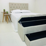 Baú Gaveta 140 E Cabeceira 140x117cm Que Vai Até O Chão 