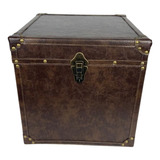 Baú Importato Marrom Modelo Vintage Antigo Decoração