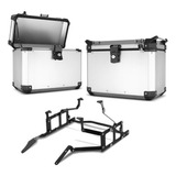 Baú Moto Lateral Roncar Par Suporte Bmw 1200 Gs 2013 A 2019