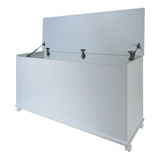 Baú P/ Guardar Brinquedos Roupas, Em Mdf Branco C/rodinhas