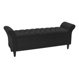 Baú Recamier Paris 1,90m Cama Casal King Suede Aveludado