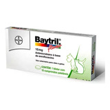 Baytril Flavour 15mg Cães E Gatos 10 Comprimidos Original