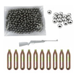 Bbs Esfera Aço 6mm - 1.000 Unid + 10 Cilindros Co2 Airsoft