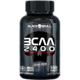 Bcaa 2400 Caveira Preta 100 Tabs - Black Skull Sabor Sem Sabor