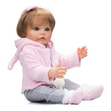 Bebe Reborn Corpo Silicone Cabelo Fio A Fio Pode Dar Banho