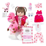 Bebê Reborn Girafinha Banho Silicone Realista Boneca