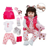 Bebê Reborn Nicole Girafinha - 100% Silicone