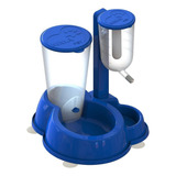Bebedouro E Comedouro Luxo Azul Anti-formiga - Mma Pet