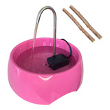 Bebedouro Fonte 1200ml Água Para Gatos Brinquedo Matatabi Cor Rosa