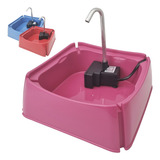 Bebedouro Fonte Gatos Cachorros Cães 1 Litro Dado Bivolt Cor Rosa