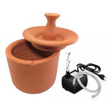 Bebedouro Para Gato Barro Cerâmica Grande Fonte Completa 3l