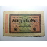 Bela Cédula Alemanha 20.000 Mark 1923 Berlim, + De 100 Anos.
