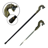 Bengala Espada Samurai Dragão Dourado Camuflada