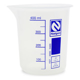Béquer Becker De Plástico Polipropileno Forma Baixa 400ml