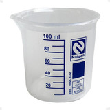 Béquer Becker Plástico 100ml Forma Baixa Autoclavável