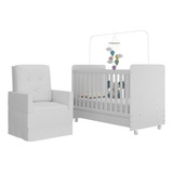 Berço Americano 3x1 C/ Colchão E Poltrona Multimóveis Mp4095