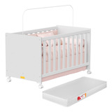 Berço Americano Bebe Bela 100% Mdf E Colchão Multifuncional