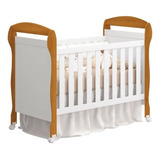 Berço Americano Mini Cama Com Regulagem Danny - Reller Cor Branco/savana