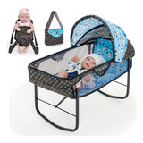Berço Balanço 62 Cm Boneca Bebê Reborn Ninar Milano