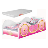 Berço Cama Carro Solteiro Personagens P/ Meninas C/ Colchão