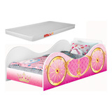 Berço Cama Carro Solteiro Personagens P/ Meninas Com Colchão