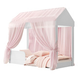 Berço Cama Montessoriana Infantil Crystal Com Voal Docel