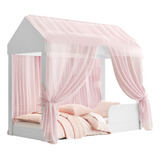 Berço Cama Montessoriana Infantil Crystal Com Voal Docel