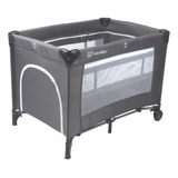 Berço Cercadinho Infantil Dobrável E Portátil Eco Color Baby Cor Cinza