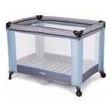 Berço Cercado Portátil Para Bebê Até 15kgs Fit Azul Voyage