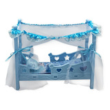 Berço De Boneca Com Colchão E Mosqueteiro Brinquedo Infantil