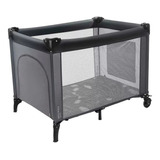 Berço Desmontável Portátil P/ Bebê Lullaby Cinza Multikids 