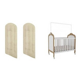 Berço Mini Cama 3 Em 1 Com Capitonê 100% Mdf Maya Espresso