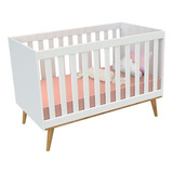 Berço Mini Cama Ludmila - Branco Com Betula