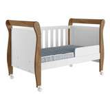 Berço Mini Cama Slim 100% Mdf Branco/madeirado Ypê Tigus