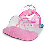 Berço Mosquiteiro Tenda Portátil Cama Colchão - Rosa Ou Azul