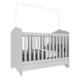 Berço Multimoveis Nuvem Com Grade Pvc Branco Para Colchão