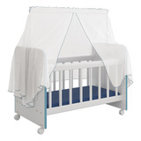 Berço Para Boneca Magia Brinquedo Infantil Branco Azul