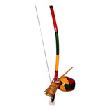 Berimbau Profissional Pintado Tamanho 160 Cm, Modelo Viola