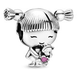 Berloque Charm Menina Filha Afilhada Pingente Prata 925