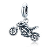 Berloque Moto Speed Prata 925 Charm Para Pandora E Vivara